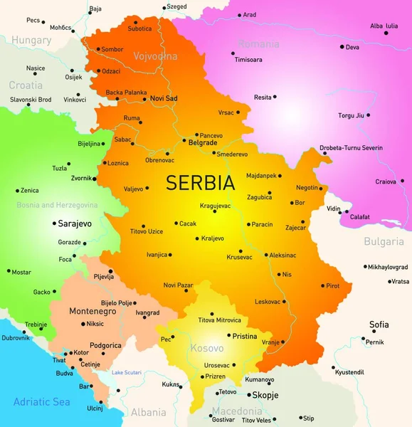 セルビア ベクトル図シンプルなデザイン — ストックベクタ