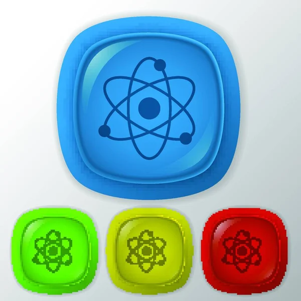 Illustration Icon Atom Molecule — Stock Vector