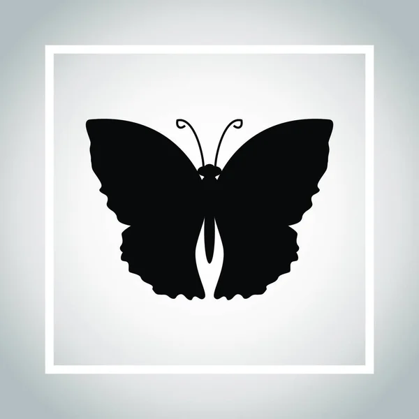 Illustration Der Silhouette Der Schmetterlinge — Stockvektor