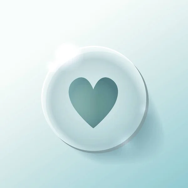 Heart Symbol Vector Illustration Simple Design — Stock Vector