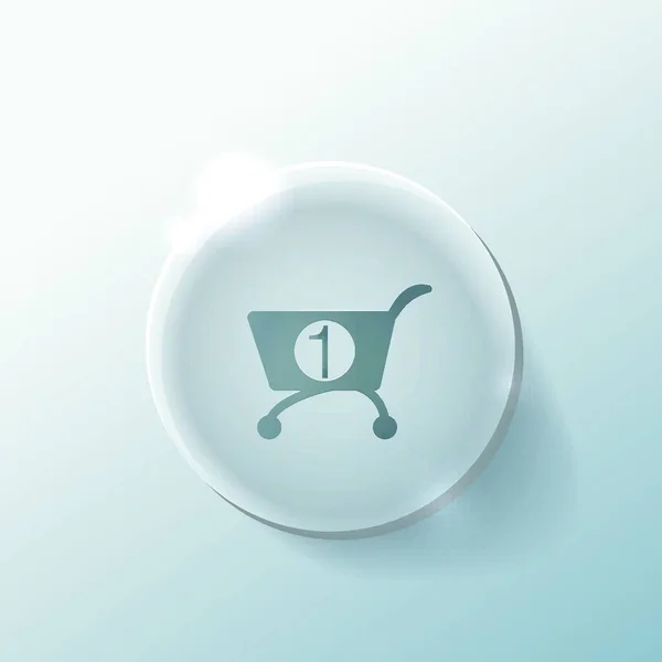 Cart Online Store Icona Web Vettoriale Illustrazione — Vettoriale Stock