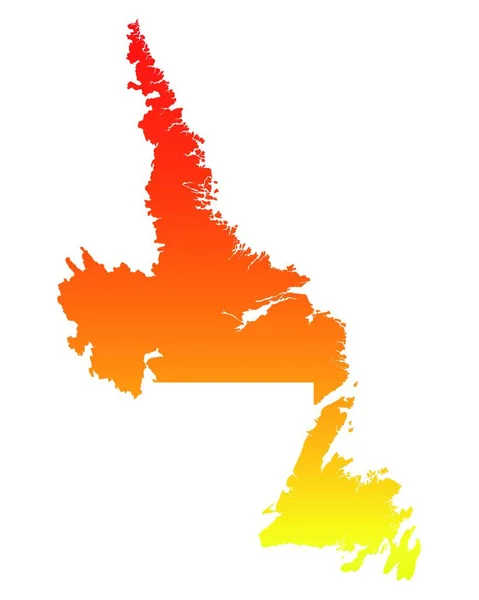 Mapa Terra Nova Labrador — Vetor de Stock