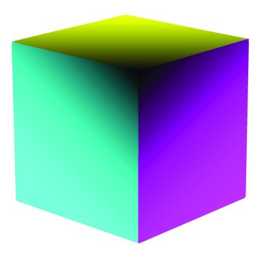 CMYK Küp vektör çizimi