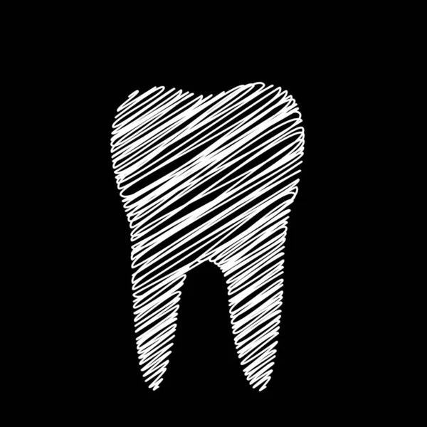 Design Lidského Zubu Vektorová Ilustrace — Stockový vektor