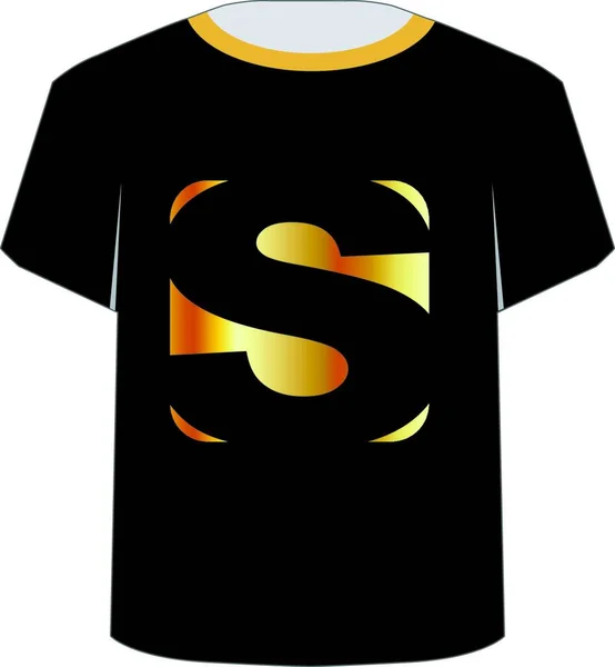 Shirt Template Golden — Vettoriale Stock