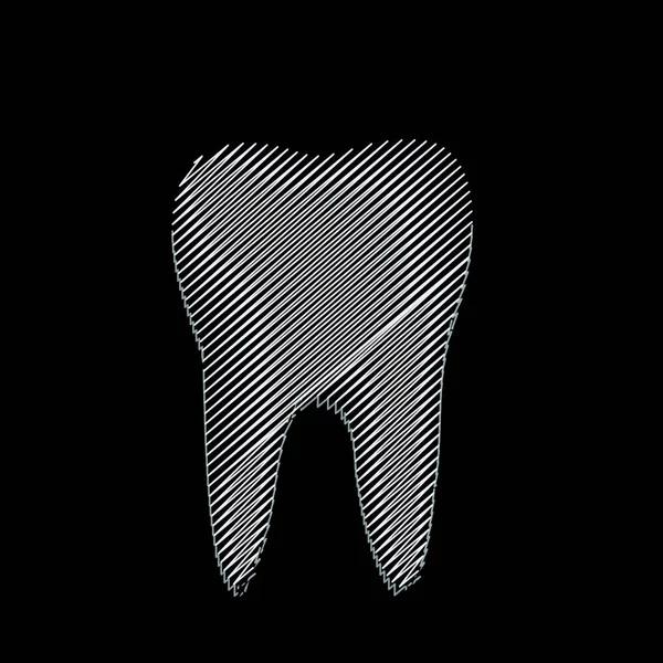 Design Lidského Zubu Vektorová Ilustrace — Stockový vektor