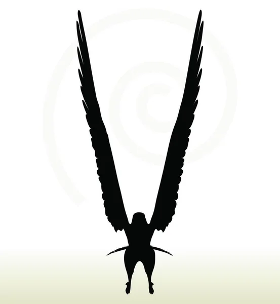 Silhueta Águia Ilustração Vetorial Gráfica — Vetor de Stock