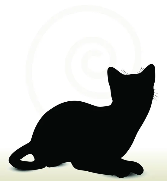 Silueta Gato Ilustración Vectorial Gráfica — Archivo Imágenes Vectoriales