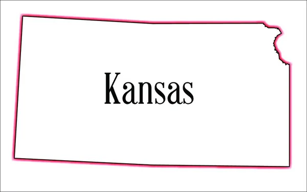 Kansas Imzası Grafik Vektör Illüstrasyonu — Stok Vektör
