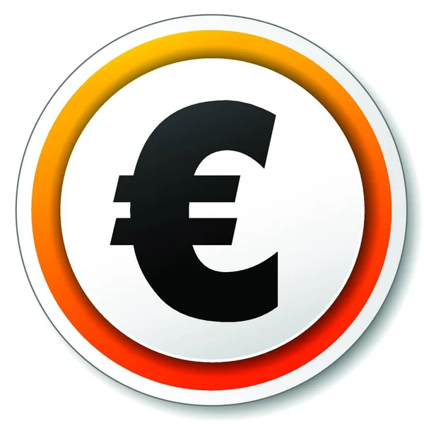 Euró Vektor Ikon Egyszerű Vektor Illusztráció — Stock Vector