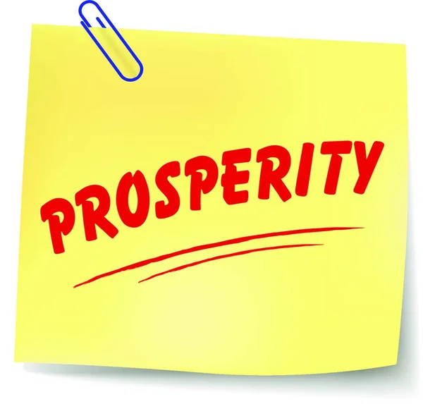 Prosperity Message Vector Illustration — Stock Vector