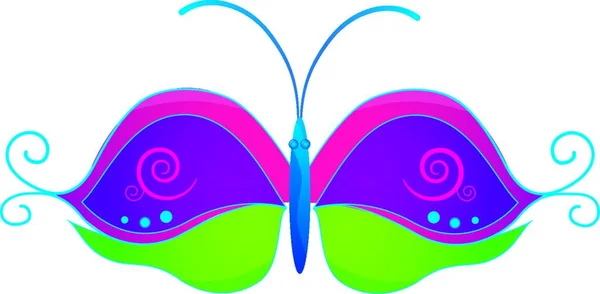 Motýl Křídly Kreativní Umělecká Ilustrace — Stockový vektor