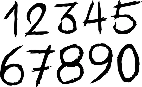 Numéro Rayure Sur Fond Blanc — Image vectorielle