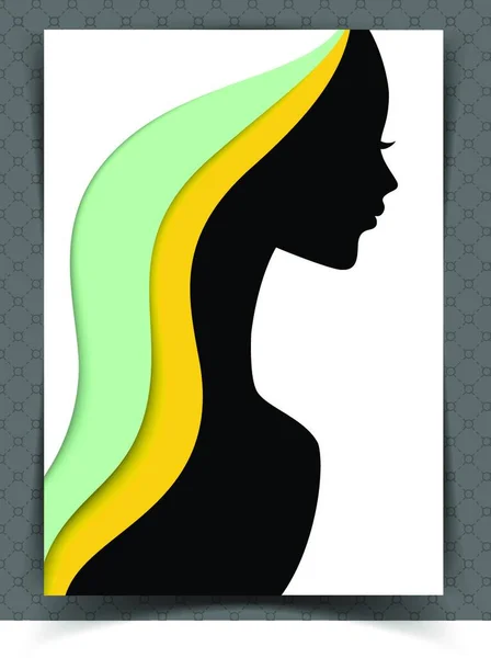 Mujer Hermosa Ilustración Vectorial Colorido — Vector de stock
