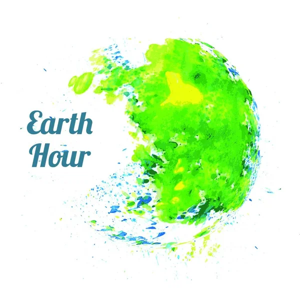 Vektorillustration Für Earth Hour Vektorillustration — Stockvektor