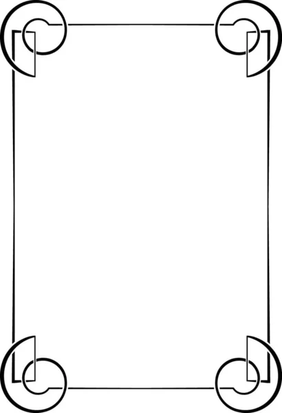 Вертикальная Рамка Векторная Иллюстрация Простая Конструкция — стоковый вектор