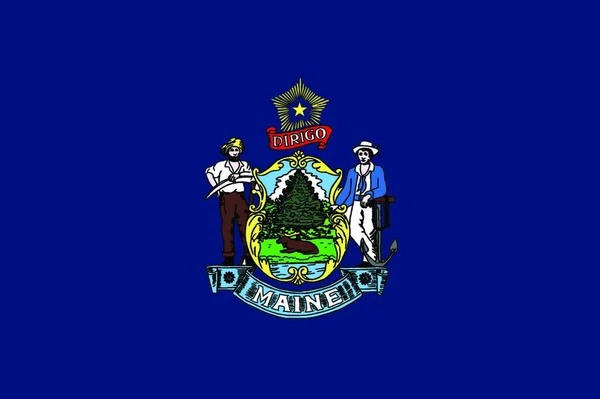 Maine State Flag Concepto — Vector de stock