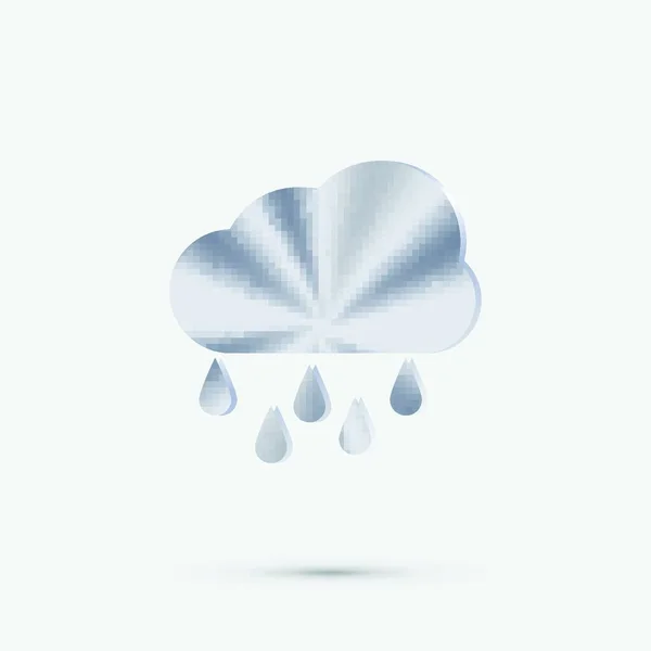 Wolkenregen Das Wettersymbol — Stockvektor