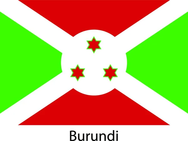Bandeira País Burundi Ilustração Vetorial —  Vetores de Stock