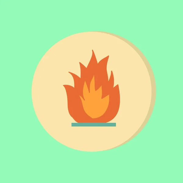 Požární Značka Jednoduchá Vektorová Ilustrace — Stockový vektor