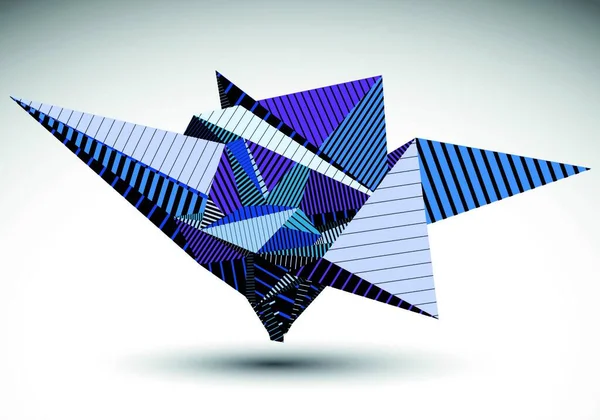 シンプルなグラフィックで構成されたサイバネティック多角形のコントラスト要素 — ストックベクタ