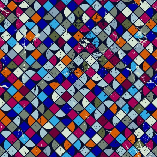 Fond Labyrinthe Carré Coloré Géométrique Vecteur — Image vectorielle