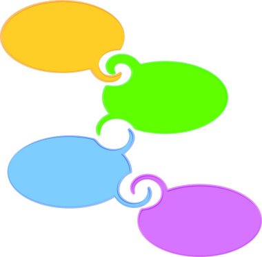 Renkli Bilgisel şablon, iş illüstrasyonu 