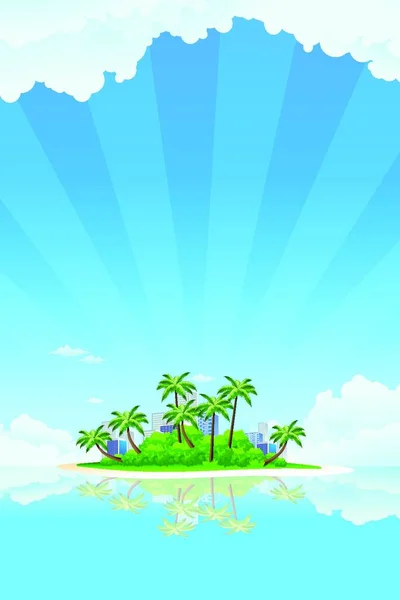 Business Island Illustration Vectorielle Graphique — Image vectorielle