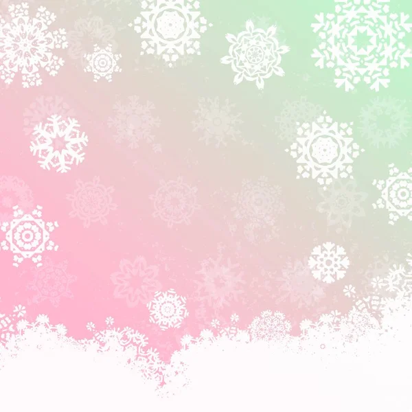 Cartão Inverno Ilustração Vetorial Colorido — Vetor de Stock