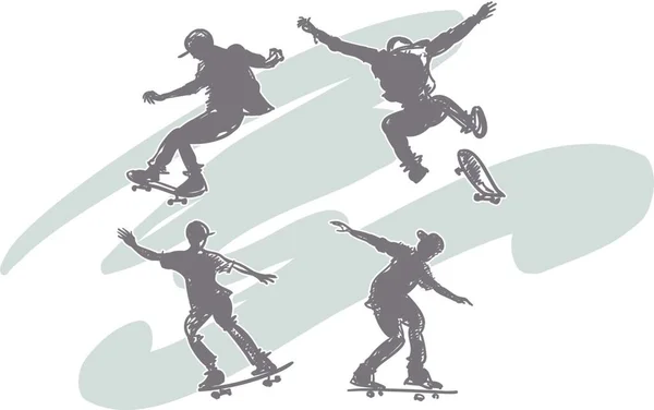 Vektor Icon Für Skateboarder Vektor Illustration — Stockvektor