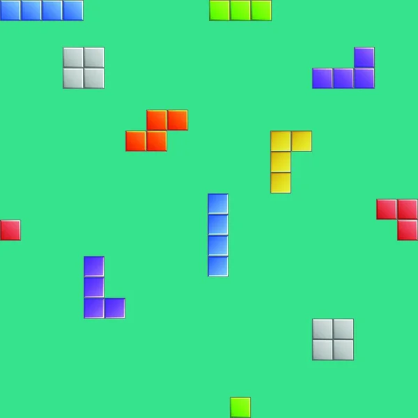 Tetris Vzor Plochá Ikona Vektorová Ilustrace — Stockový vektor