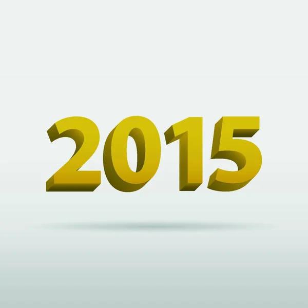 平面图标中的2015年 矢量插图 — 图库矢量图片