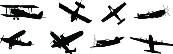 Propeller Planes Flat Icon Vector Illustration — Stock Vector