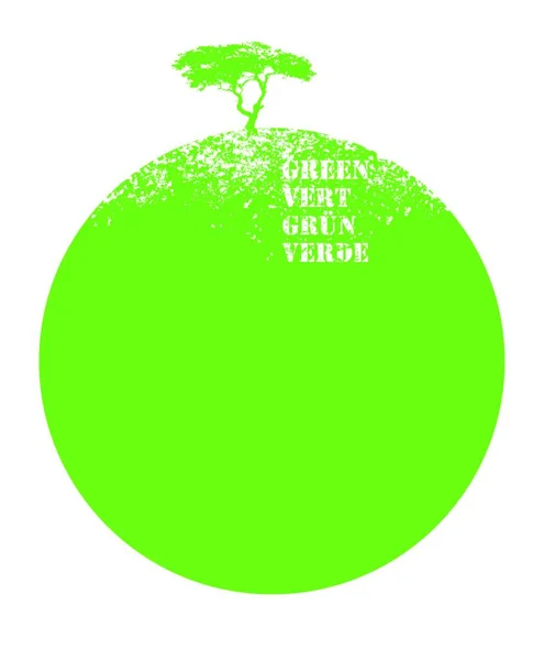 Symbole Vert Icône Plate Illustration Vectorielle — Image vectorielle