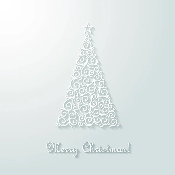 クリスマスのベクトルカード フラットアイコンベクトルイラスト — ストックベクタ