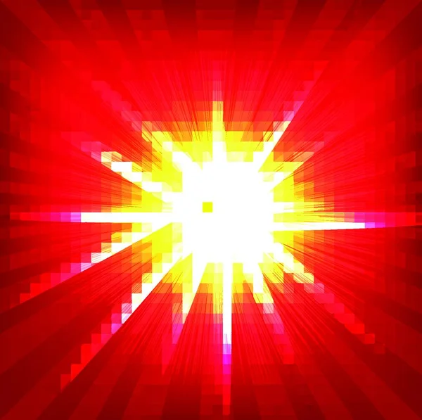 Affiche Red Sunburst Illustration Vectorielle — Image vectorielle