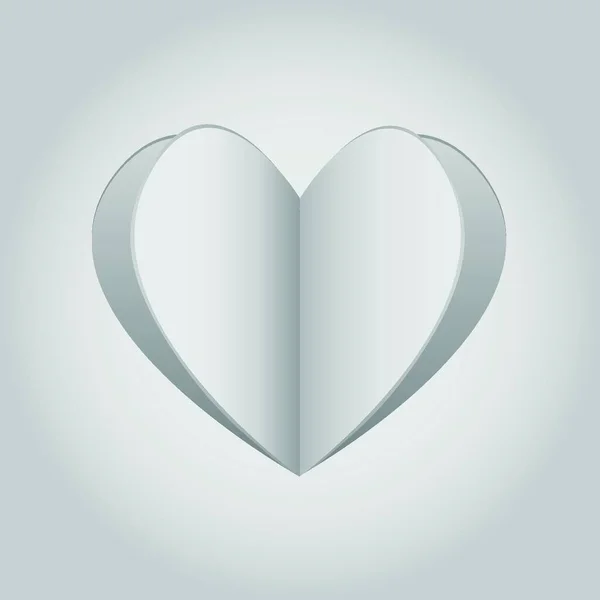 Paper Heart Flat Icon Vector Illustration — Stock Vector