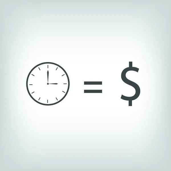 Time Money Flat Icon Vector Illustration — Stock Vector