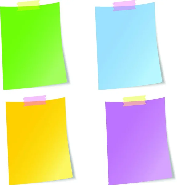 Feuilles Vierges Papier Icône Plate Illustration Vectorielle — Image vectorielle
