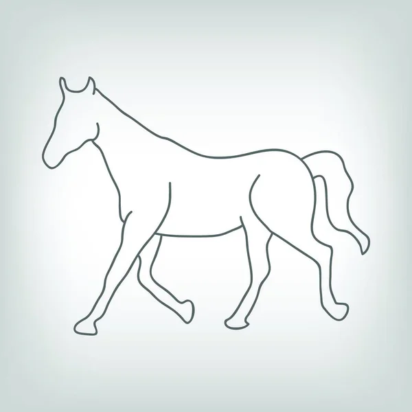 Horse Silhouette Flat Icon Vector Illustration — Stock Vector