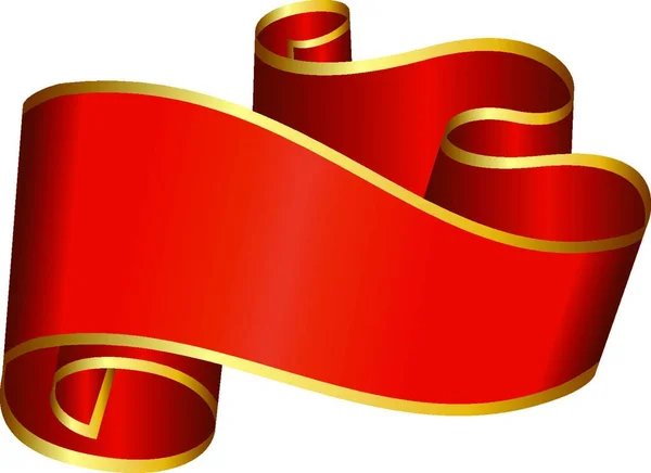 Rotes Band Flaches Symbol Vektorillustration — Stockvektor