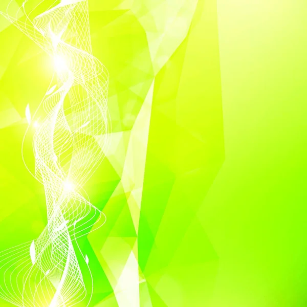 緑の抽象的背景ボケ効果コピースペースバナーカバー — ストックベクタ