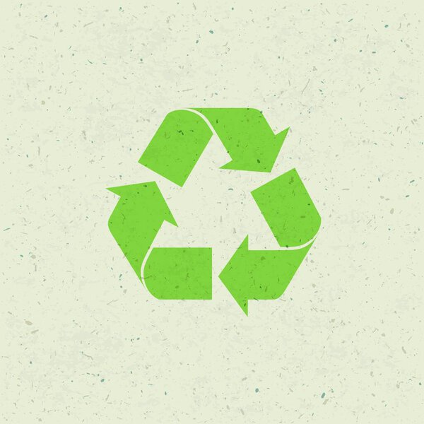 Recycle sign icon, environmental protection illustration 