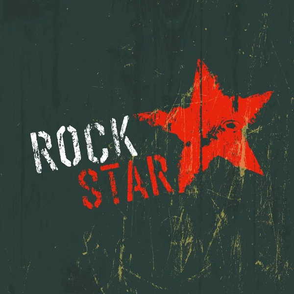 Rock Star Illustration Vettore — Vettoriale Stock