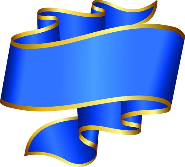 Ruban Bleu Icône Plate Illustration Vectorielle — Image vectorielle