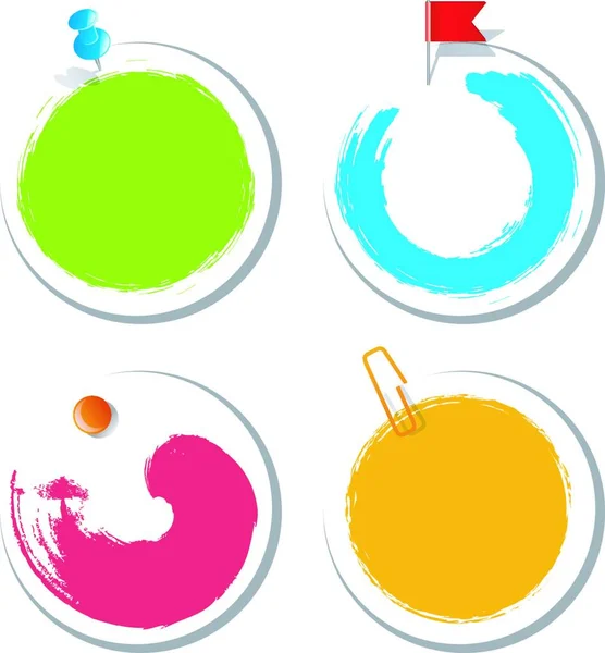Stickers Design Blob Coloré Icône Plate Illustration Vectorielle — Image vectorielle