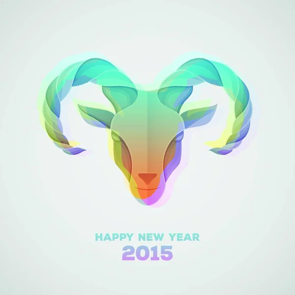 Die Ziege Ist Ein Symbol Des Jahres 2015 — Stockvektor