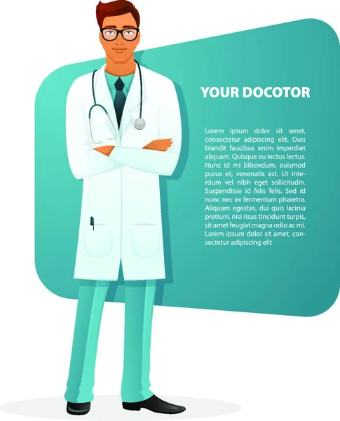 Doctor Character Man Image — Stock Vector