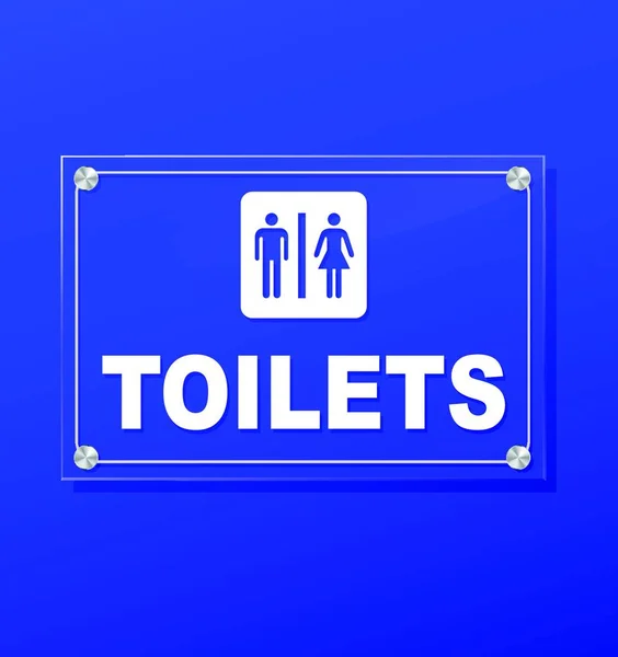 Туалеты Прозрачный Знак Векторная Иллюстрация — стоковый вектор