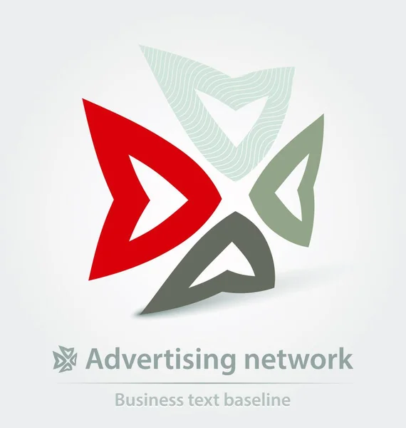 広告ネットワーク ビジネス アイコン — ストックベクタ